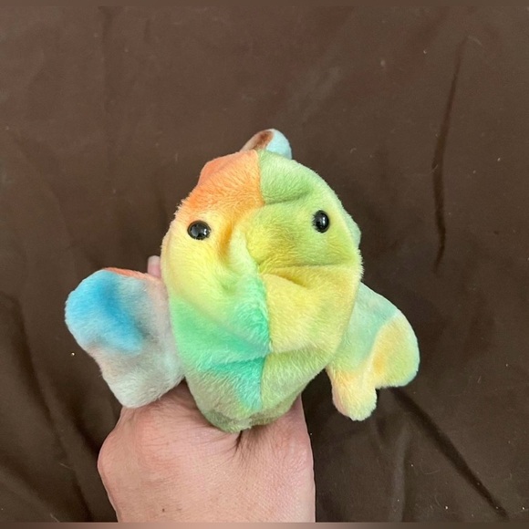Ty Beanie Babies Multicolor Plush Fish - “Coral” - Picture 4 of 7